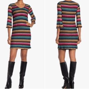 Trina Turk Orchestra Chevron Mini Dress Size 4